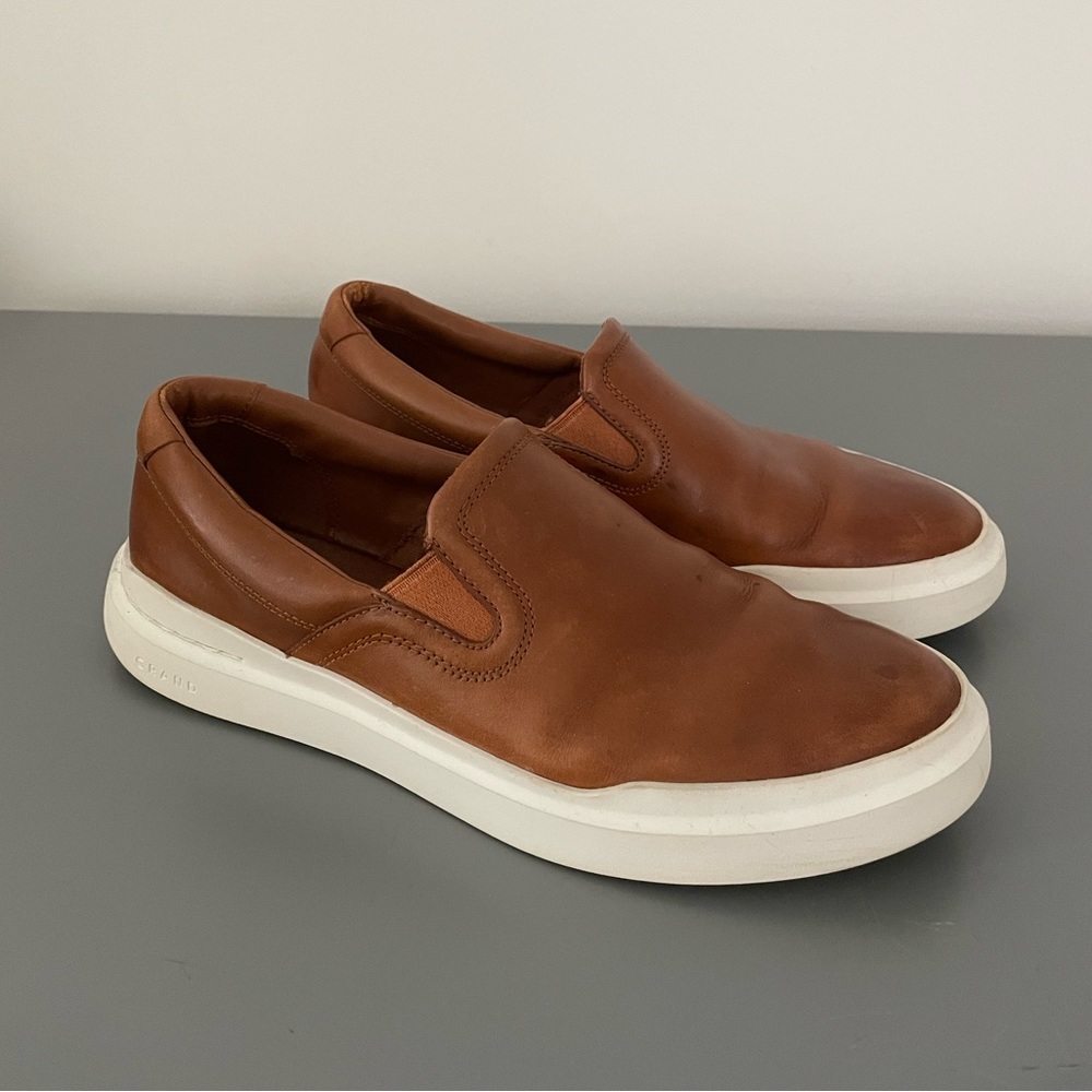 Cole Haan Mens Brown Slip On Sneakers, 8.5